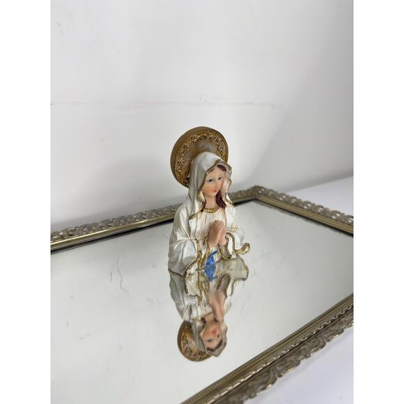 Vintage Our Lady Of Lourdes Statue , Madonna Figurine - Picture 2 of 10